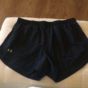 Black under armour running shorts